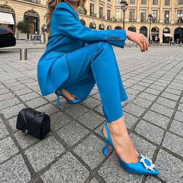 Casual Blazer and Pants Suit