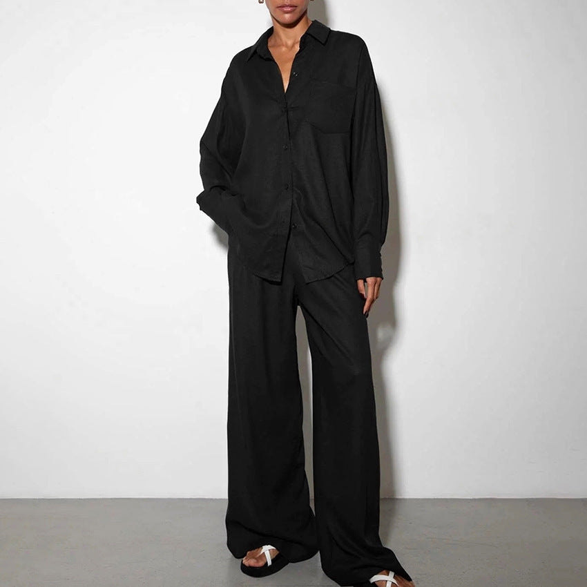 Loose Shirt and Pants Suit