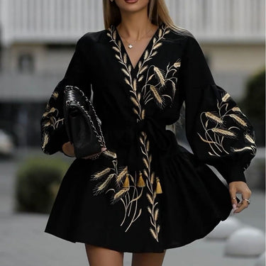 Printed Wide Hem Dress