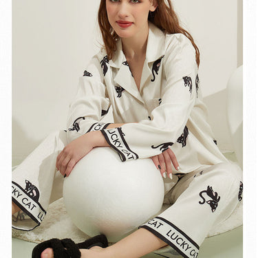 Ice Silk Pajamas Homewear Suit