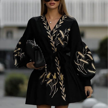 Printed Wide Hem Dress