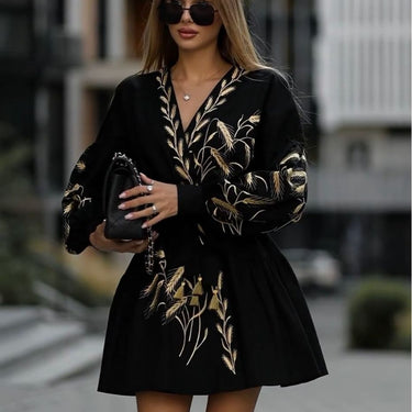 Printed Wide Hem Dress